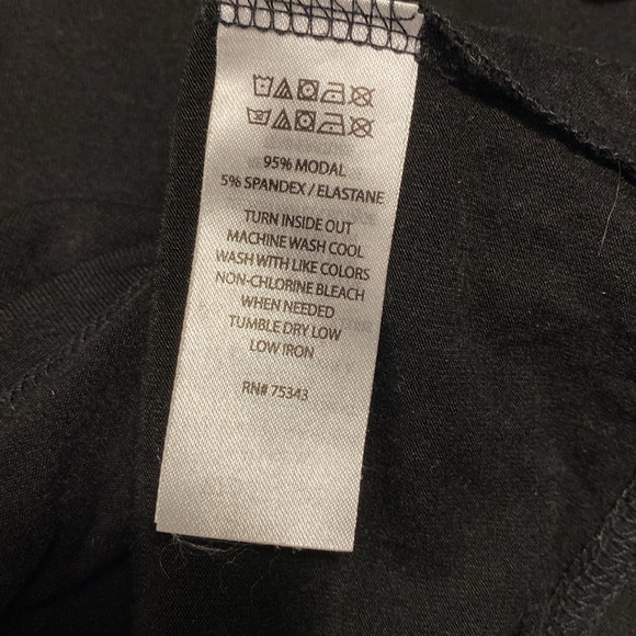 ARTISAN NY black batwing dolman sleeve tee modal XS oversize - Picture 5 of 5